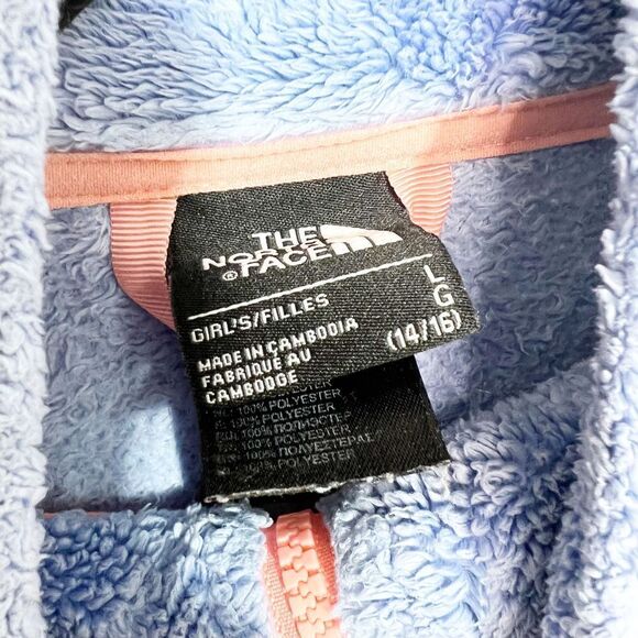 THE NORTH FACE OSITO BLUE GIRLS LARGE JACKET ZIP FRONT - Picture 4 of 4